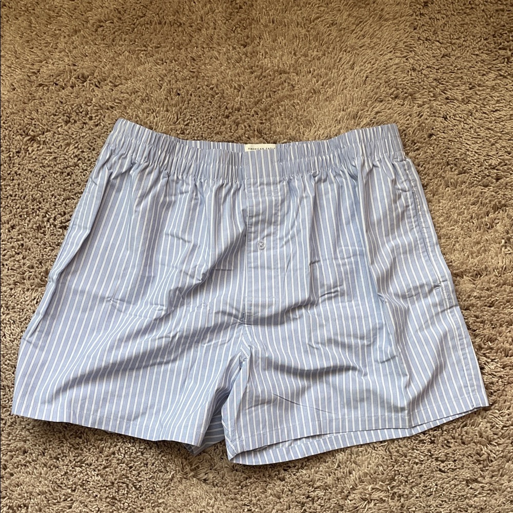 Gently worn blue American Eagle Men boxers size large